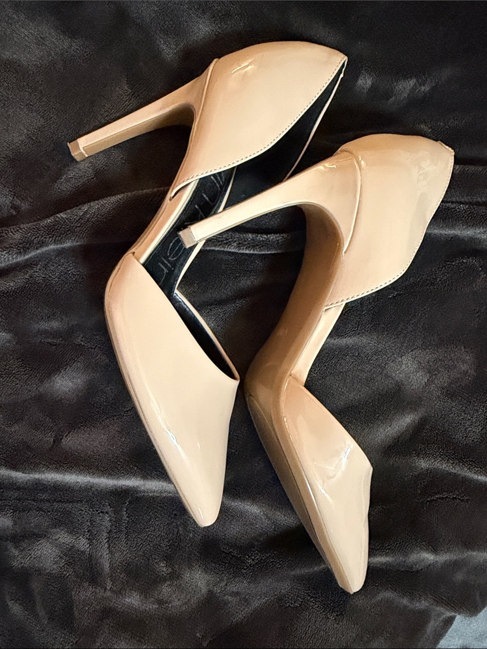 Calvin Klein Nude D'Orsay Pointed-Toe Pumps with stiletto heel  size 8 - Picture 5 of 5